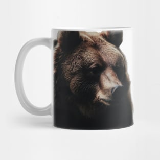 A brown bear in nature that looks cute and cuddly looks warm. Mug